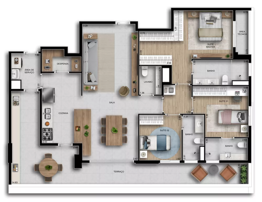 Apartamento, 3 quartos, 151 m² - Foto 9