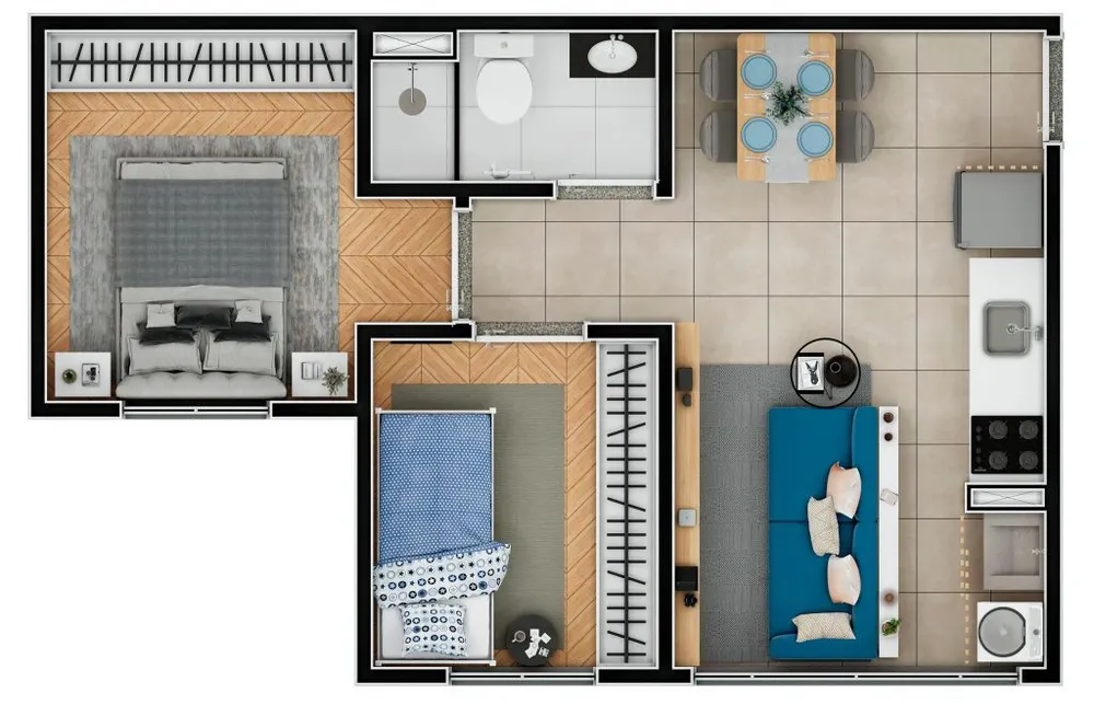 Apartamento, 2 quartos, 38 m² - Foto 3