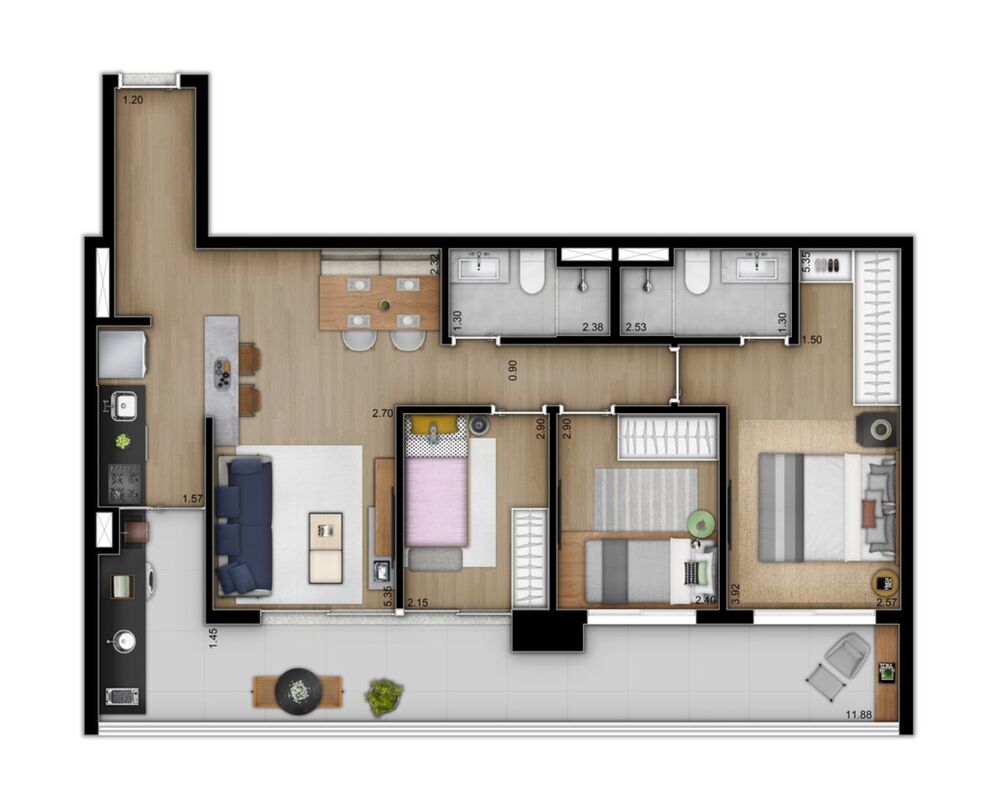 Apartamento, 2 quartos, 68 m² - Foto 19