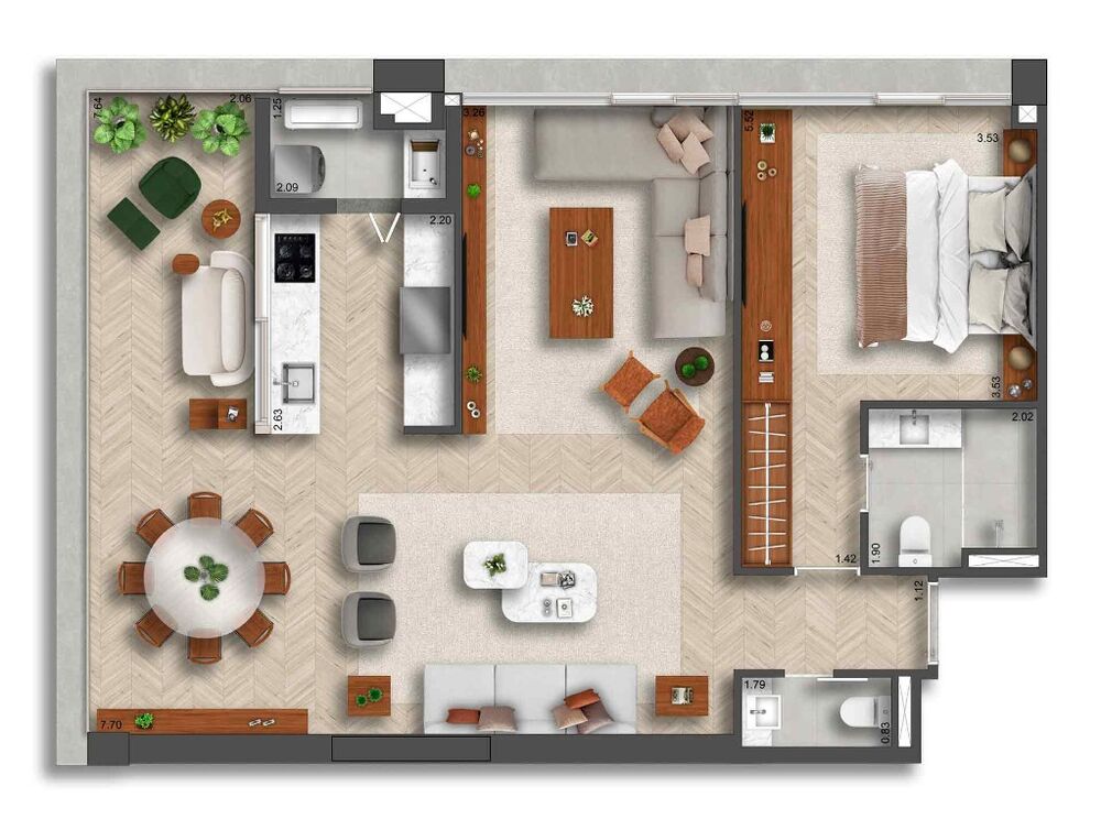 Apartamento, 1 quarto, 74 m² - Foto 4