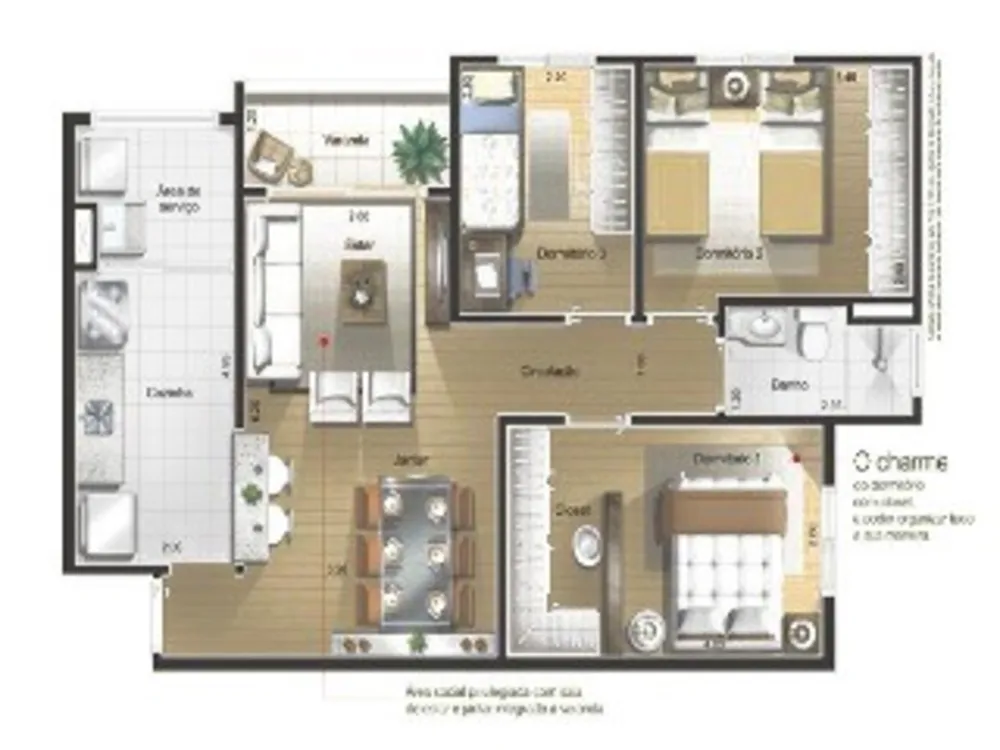 Apartamento, 3 quartos, 70 m² - Foto 4