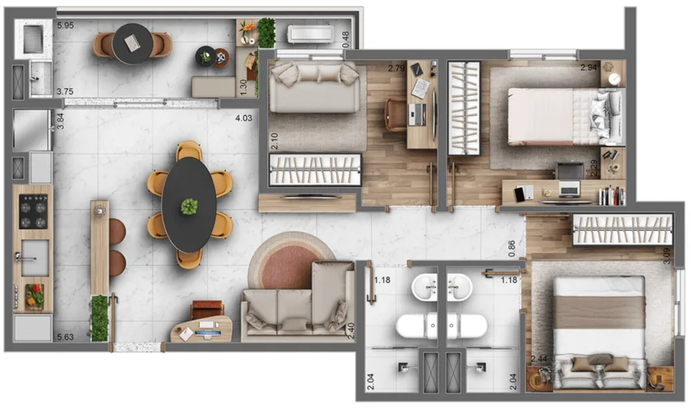 Apartamento, 2 quartos, 42 m² - Foto 12