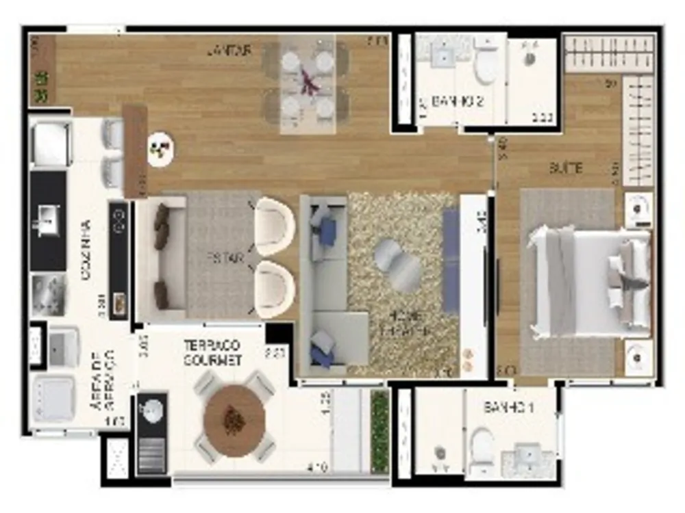 Apartamento, 2 quartos, 61 m² - Foto 5
