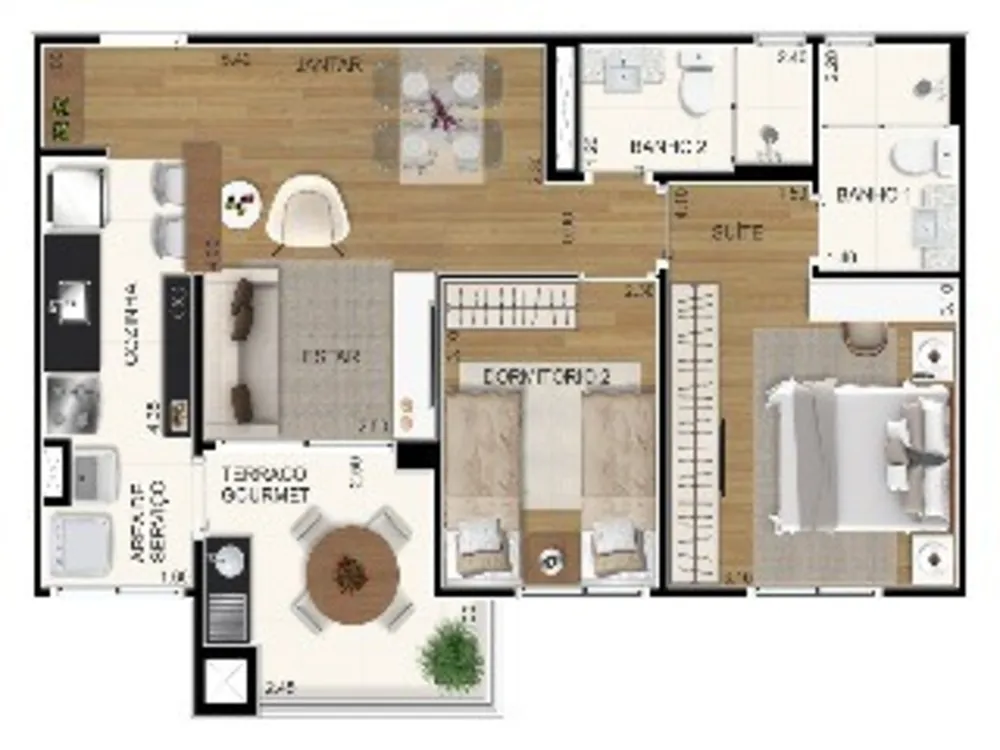 Apartamento, 2 quartos, 61 m² - Foto 12