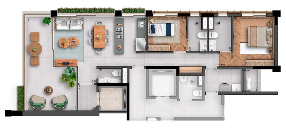 Apartamento, 3 quartos, 147 m² - Foto 3