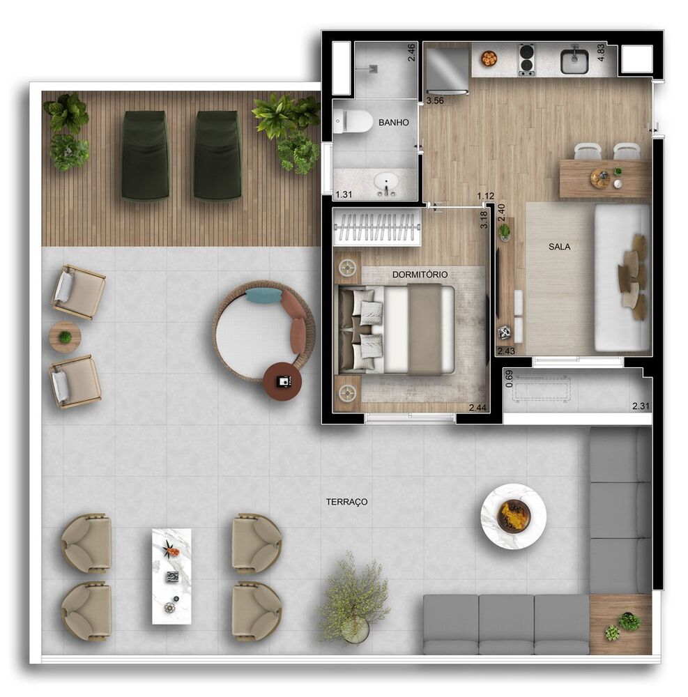 Apartamento à venda com 1 quarto, 31m² - Foto 4
