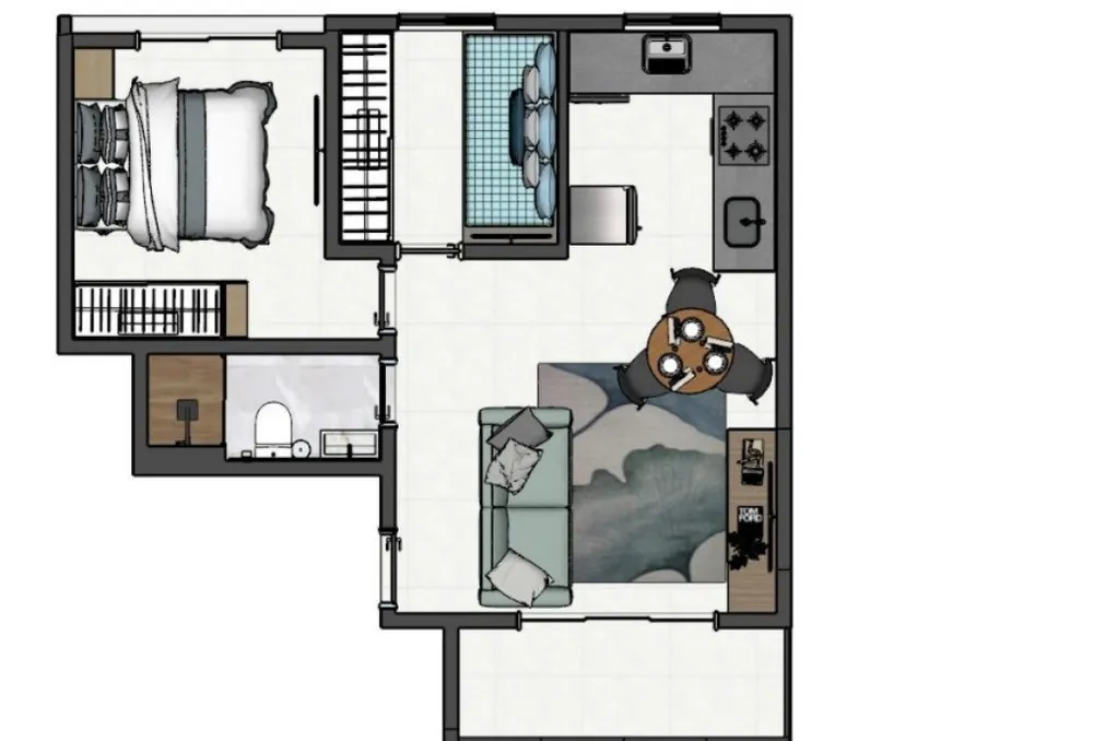 Apartamento, 2 quartos, 42 m² - Foto 6