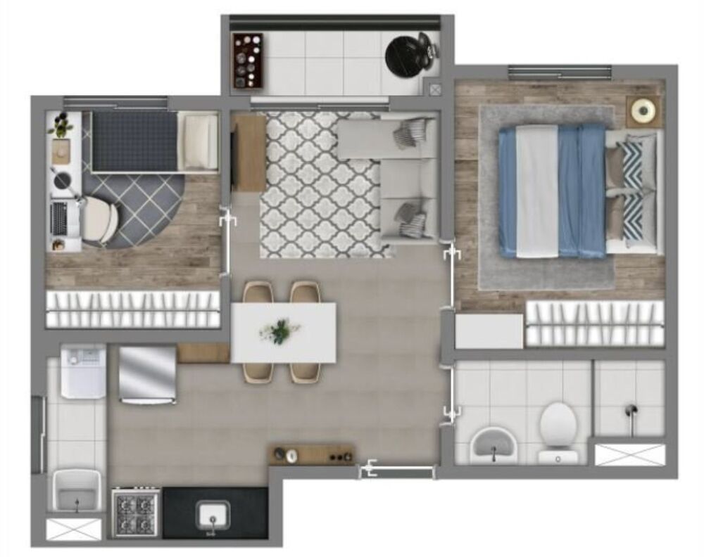 Apartamento, 2 quartos, 37 m² - Foto 4