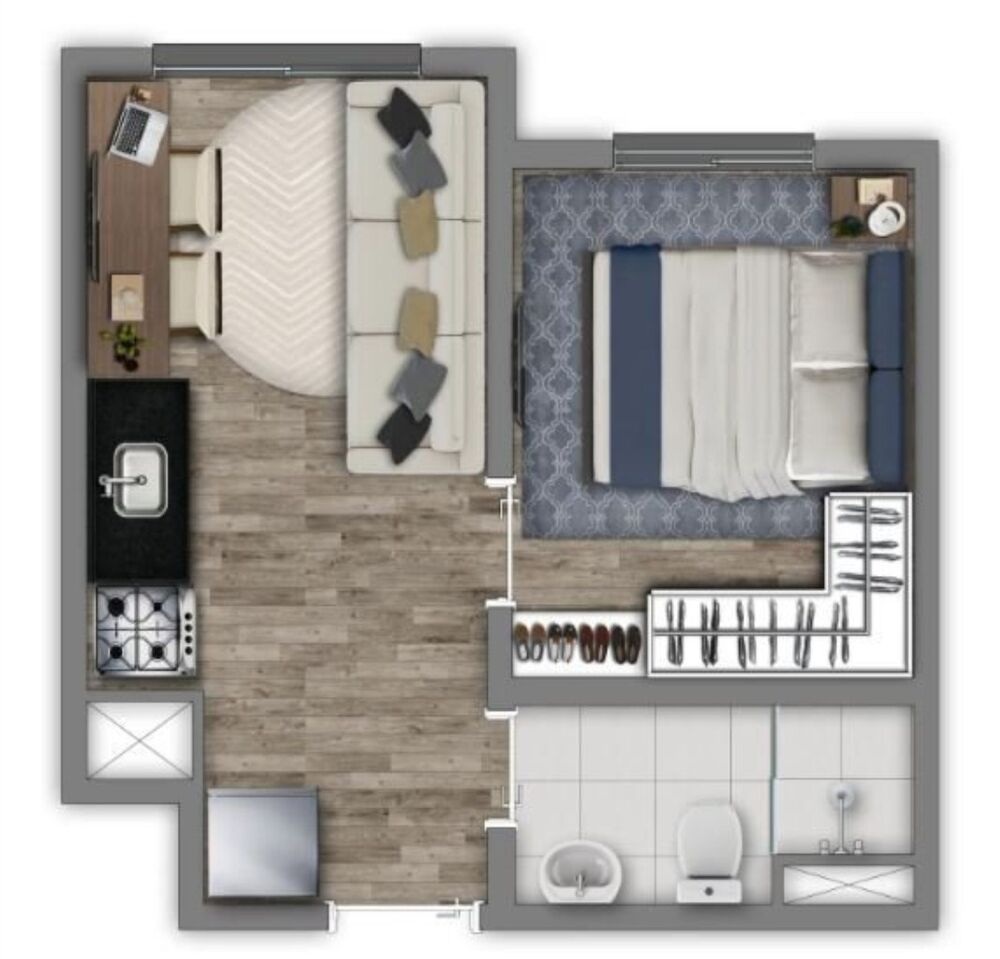 Apartamento, 2 quartos, 37 m² - Foto 3