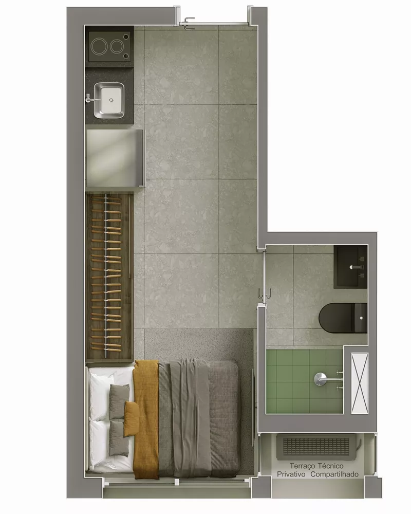 Apartamento, 1 quarto, 32 m² - Foto 11