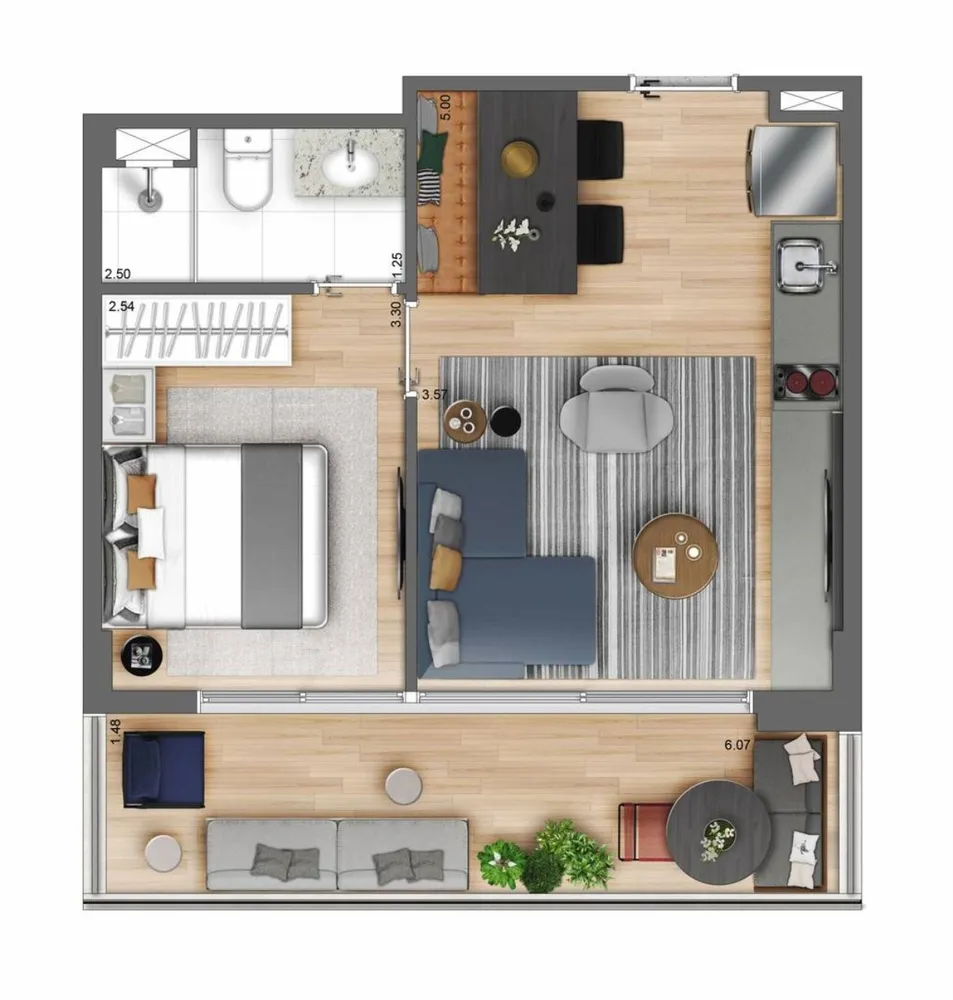 Apartamento, 1 quarto, 43 m² - Foto 22