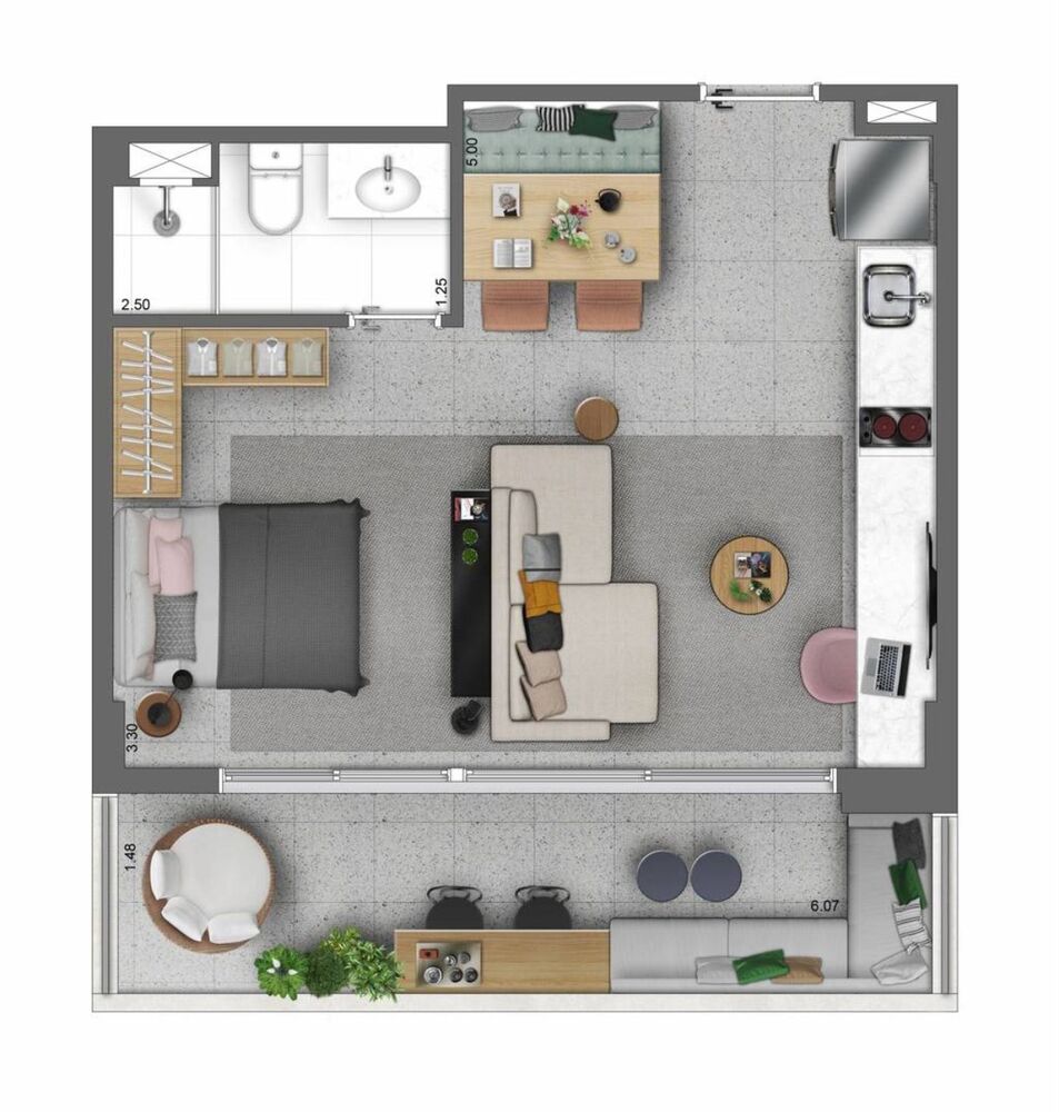 Apartamento à venda com 1 quarto, 43m² - Foto 18