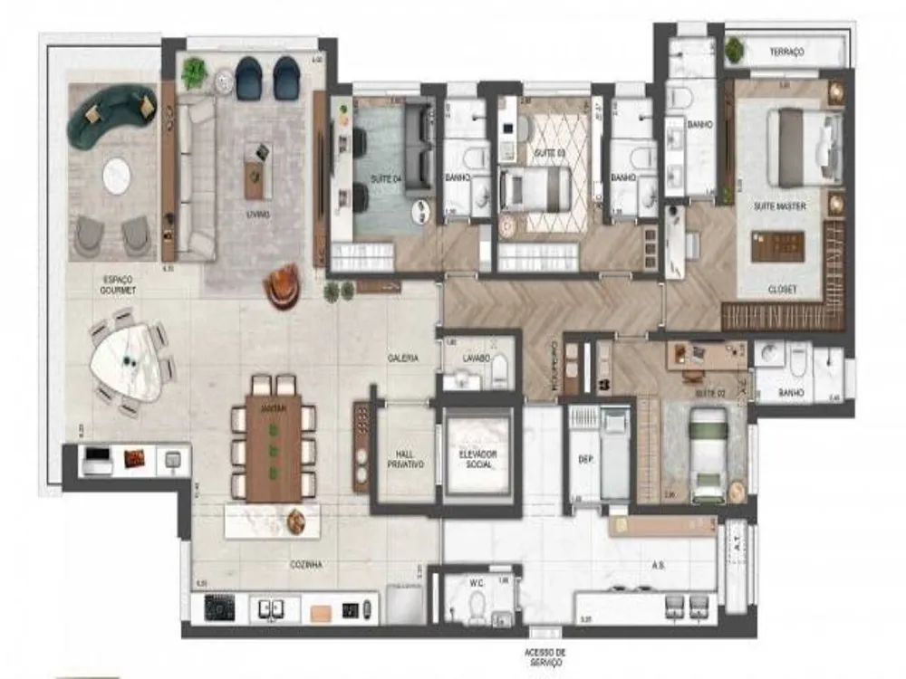 Apartamento, 4 quartos, 220 m² - Foto 6