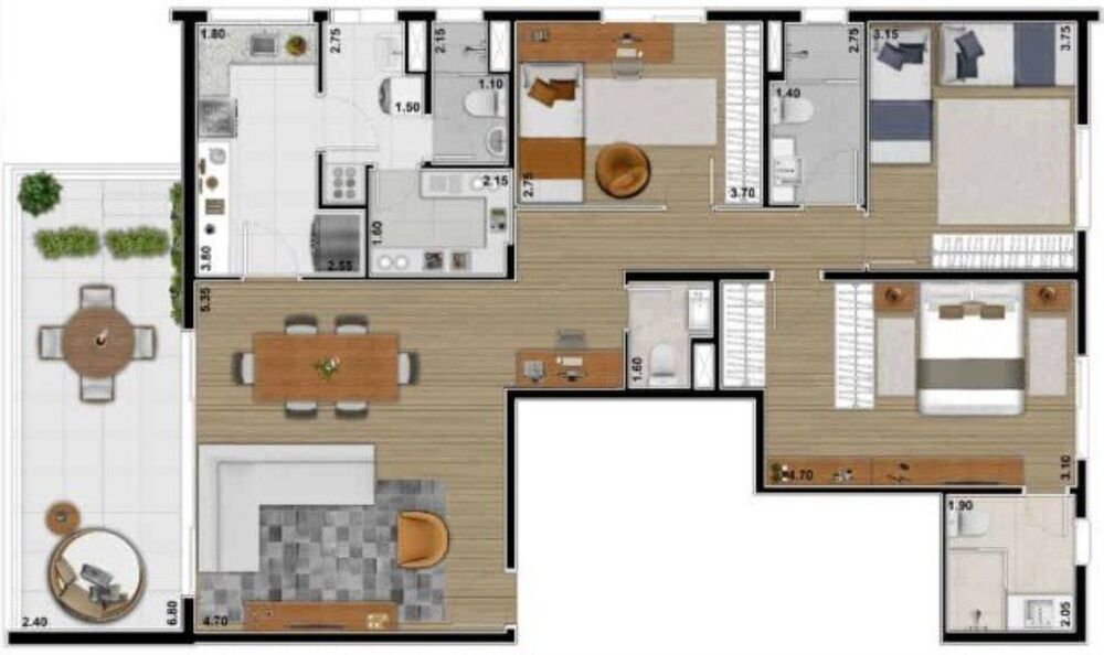 Apartamento, 3 quartos, 103 m² - Foto 8