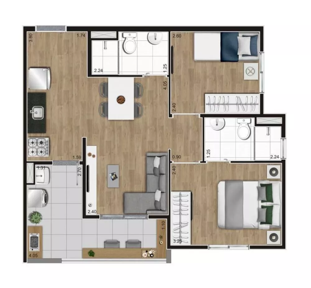 Apartamento, 2 quartos, 39 m² - Foto 16
