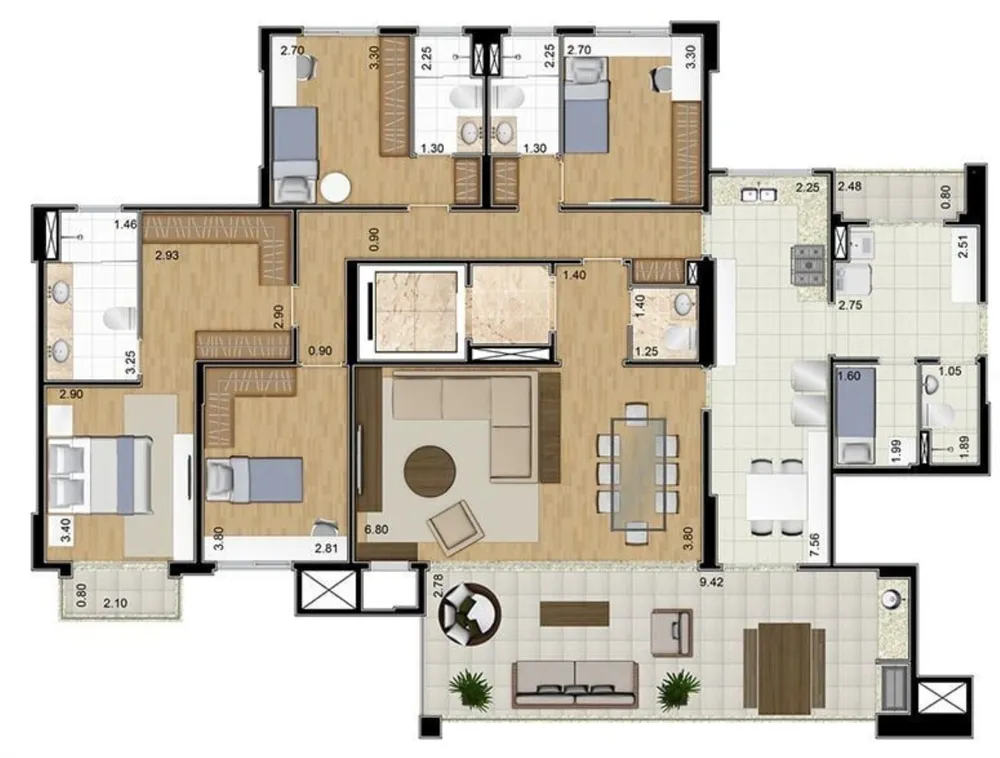 Apartamento, 4 quartos, 194 m² - Foto 11