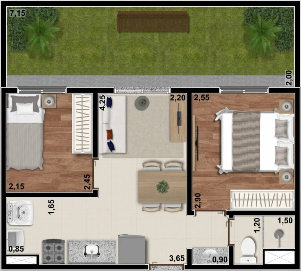 Apartamento, 2 quartos, 24 m² - Foto 11