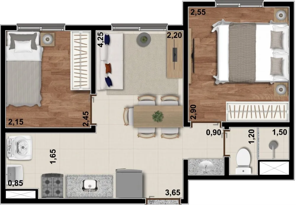 Apartamento, 2 quartos, 24 m² - Foto 10