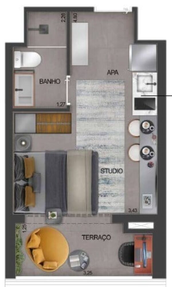 Apartamento, 1 quarto, 60 m² - Foto 11