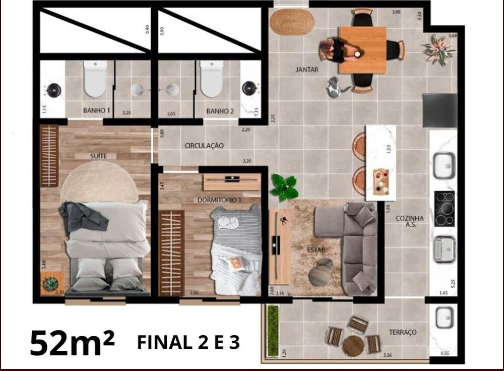 Apartamento, 2 quartos, 50 m² - Foto 10