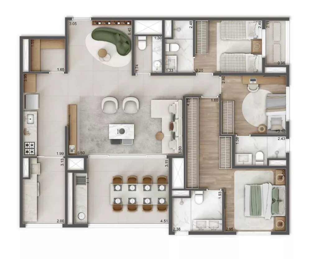 Apartamento, 4 quartos, 132 m² - Foto 1