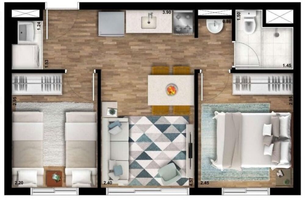 Apartamento, 1 quarto, 25 m² - Foto 1