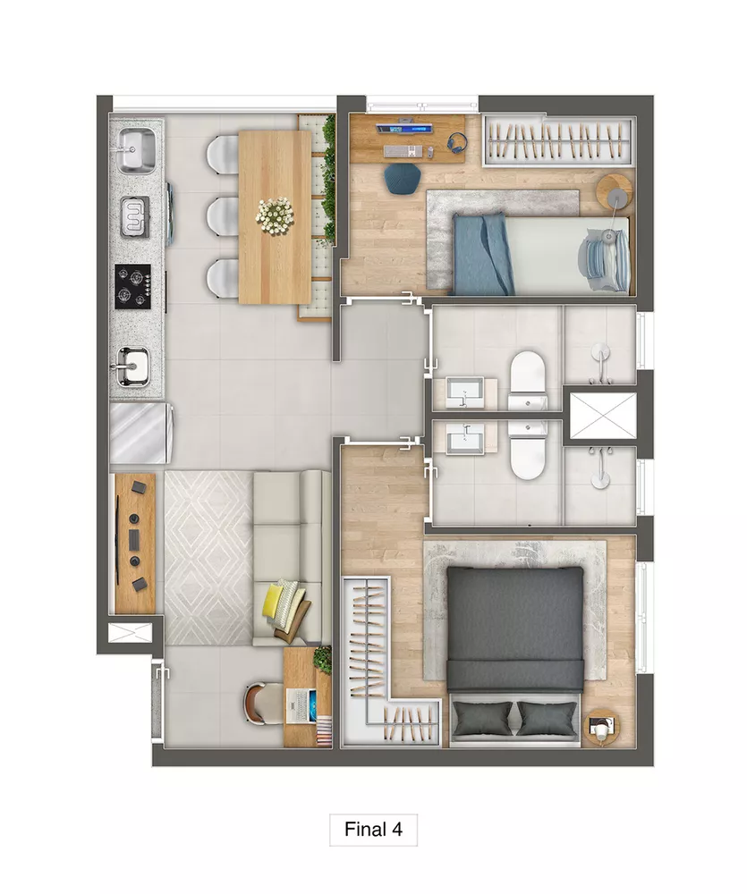 Apartamento, 2 quartos, 41 m² - Foto 1