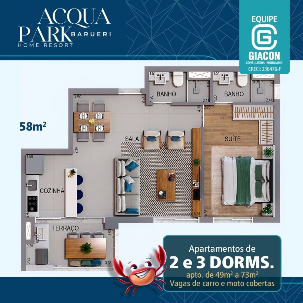 Apartamento, 3 quartos, 58 m² - Foto 14