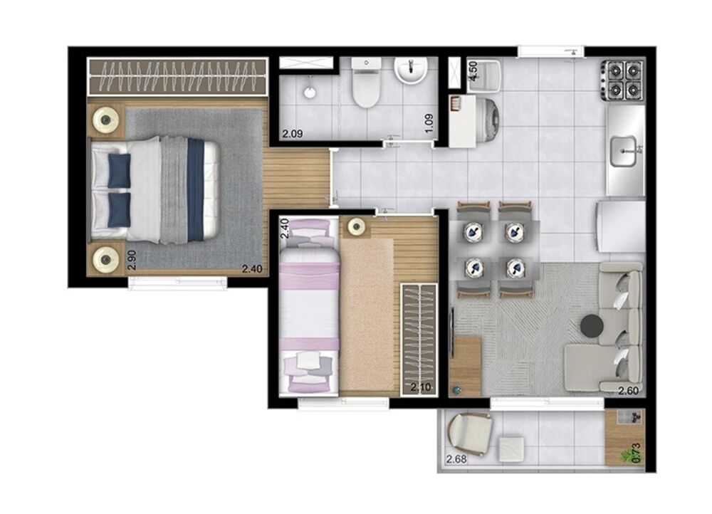 Apartamento, 2 quartos, 31 m² - Foto 16