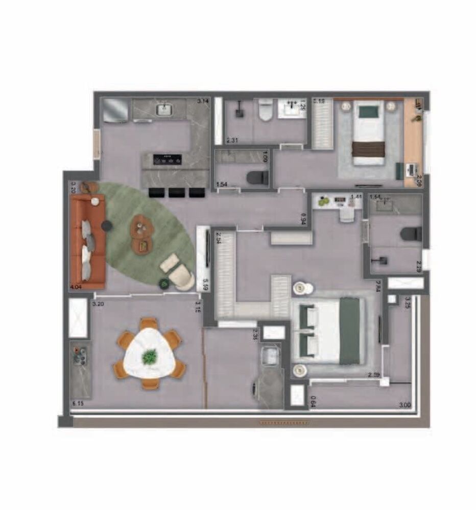 Apartamento, 2 quartos, 69 m² - Foto 7