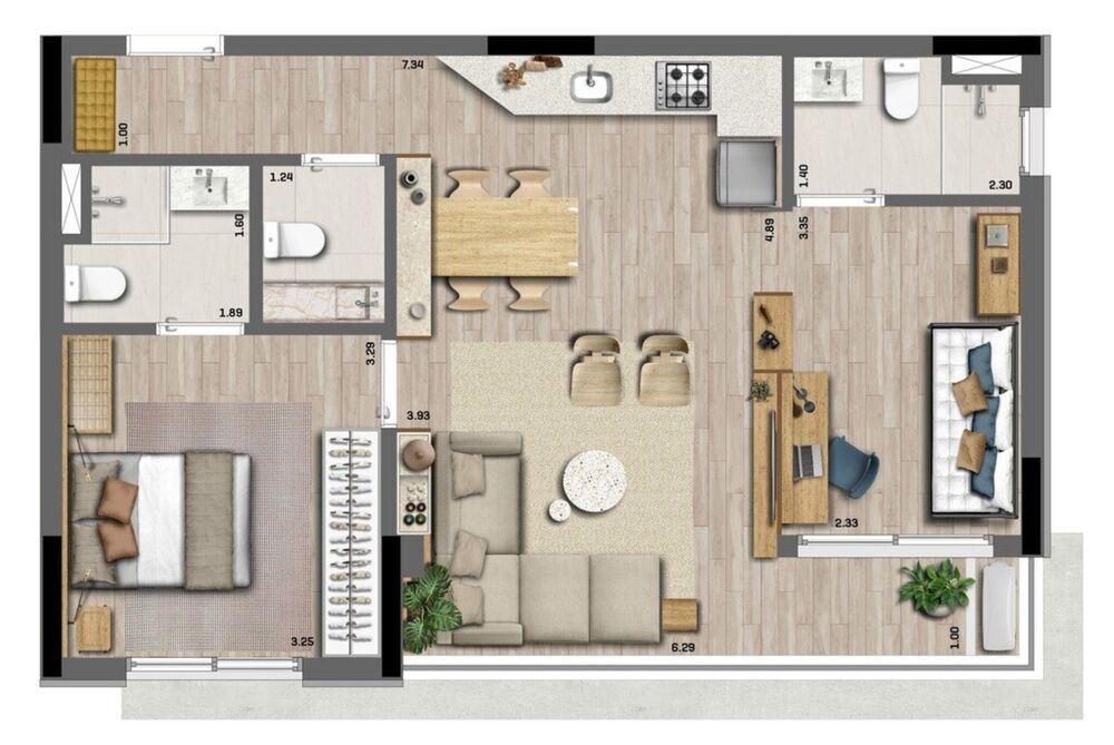 Apartamento, 1 quarto, 32 m² - Foto 3