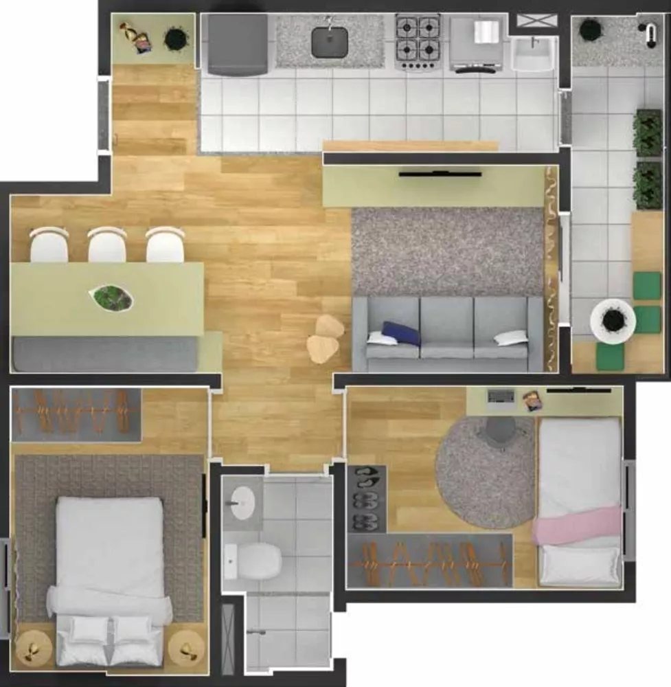 Apartamento, 2 quartos, 46 m² - Foto 5