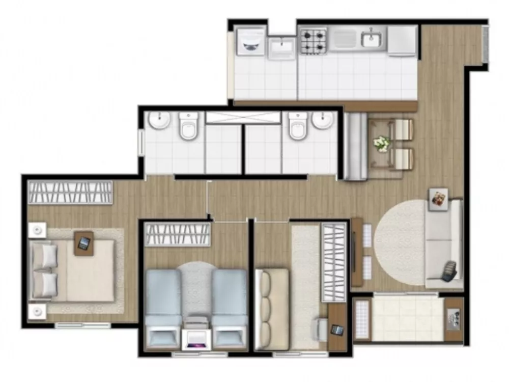 Apartamento, 2 quartos, 48 m² - Foto 7