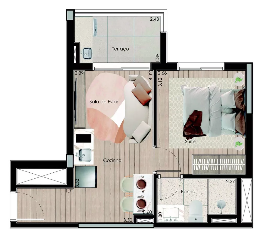 Apartamento, 1 quarto, 24 m² - Foto 5
