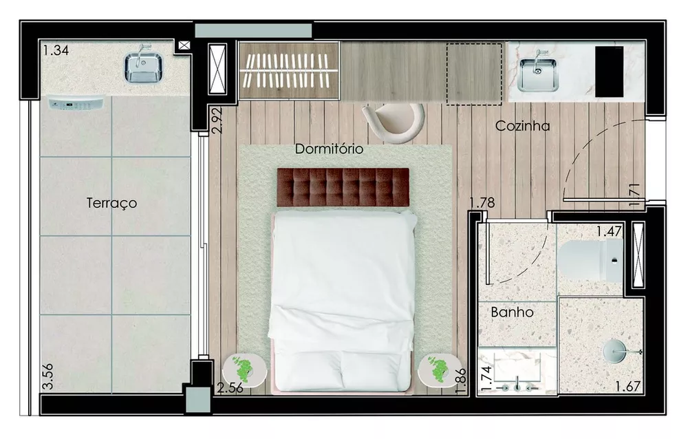 Apartamento, 1 quarto, 24 m² - Foto 7