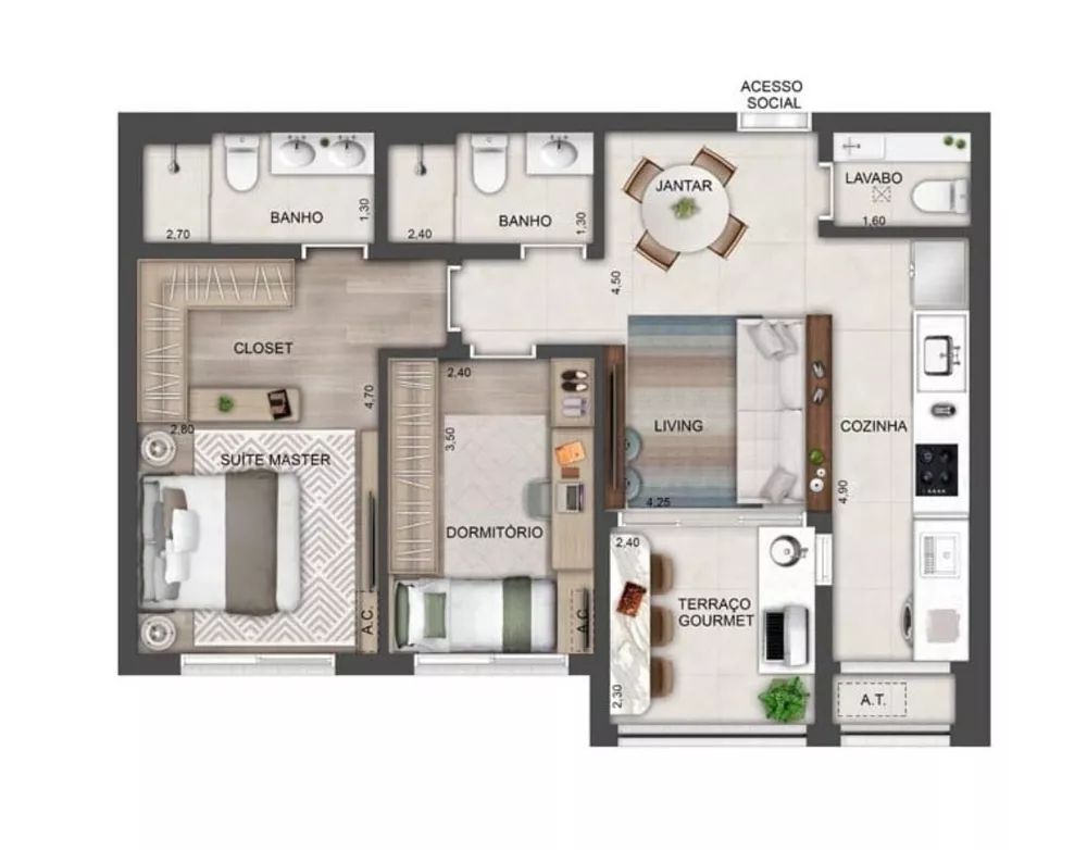 Apartamento, 2 quartos, 93 m² - Foto 10