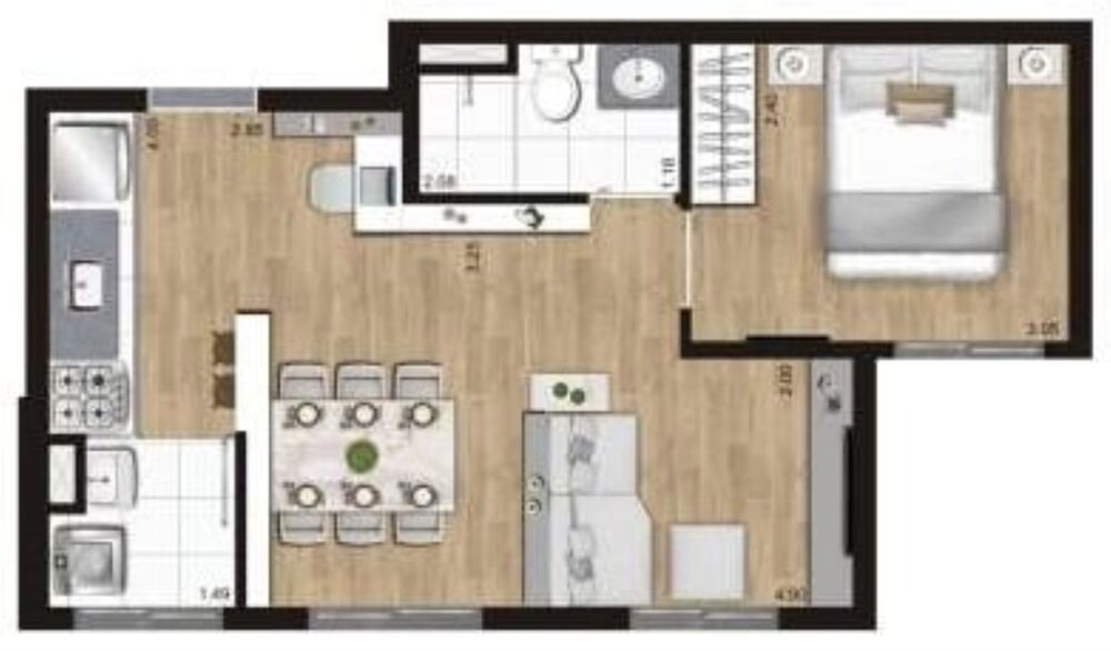 Apartamento à venda com 2 quartos, 36m² - Foto 7