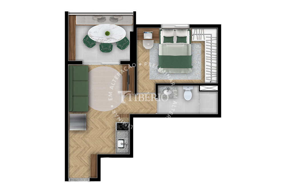 Apartamento, 1 quarto, 33 m² - Foto 8