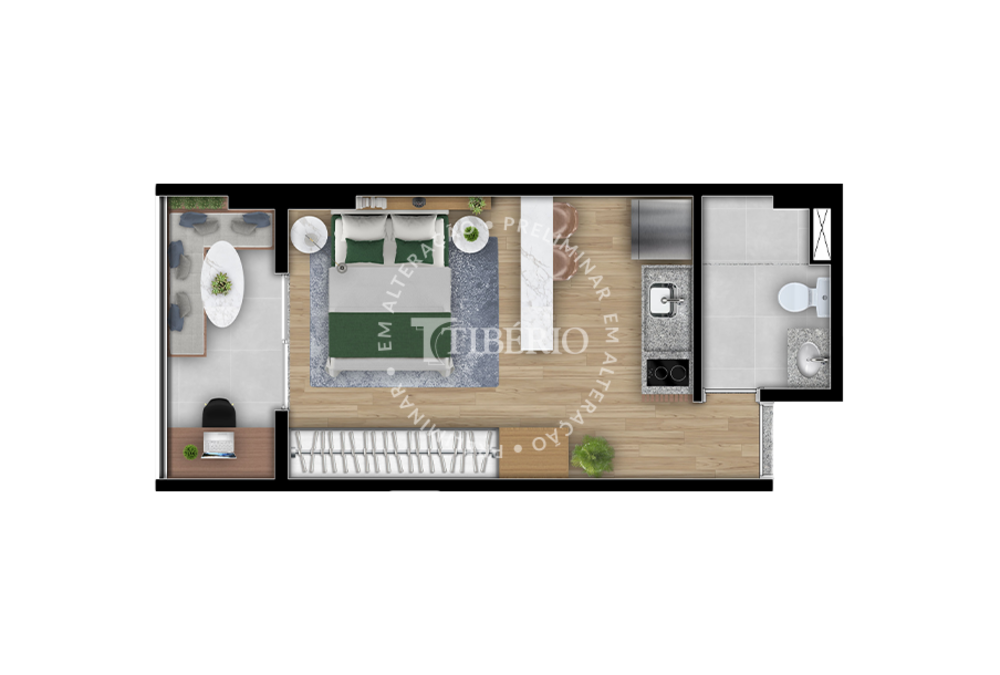 Apartamento, 1 quarto, 33 m² - Foto 6