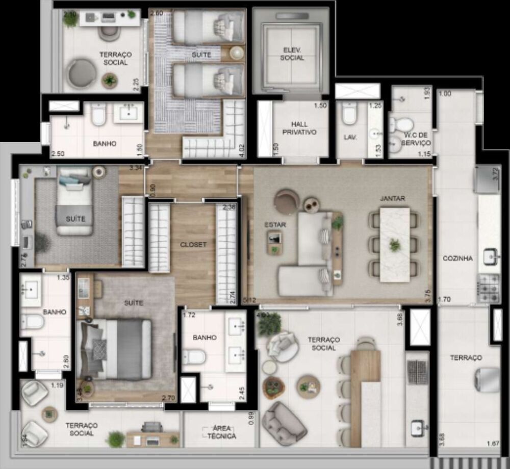 Apartamento, 3 quartos, 141 m² - Foto 19