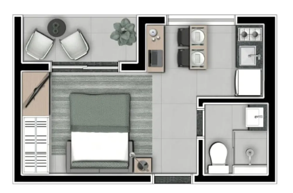 Kitnet-Studio, 23 m² - Foto 8