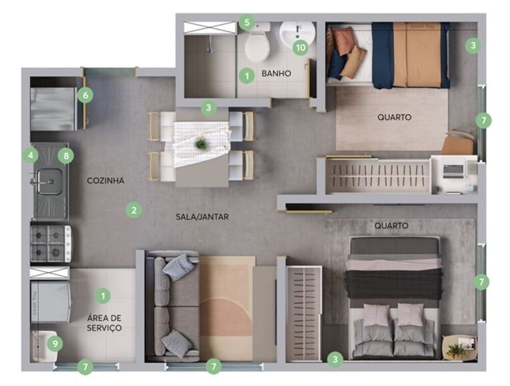 Apartamento, 2 quartos, 35 m² - Foto 12