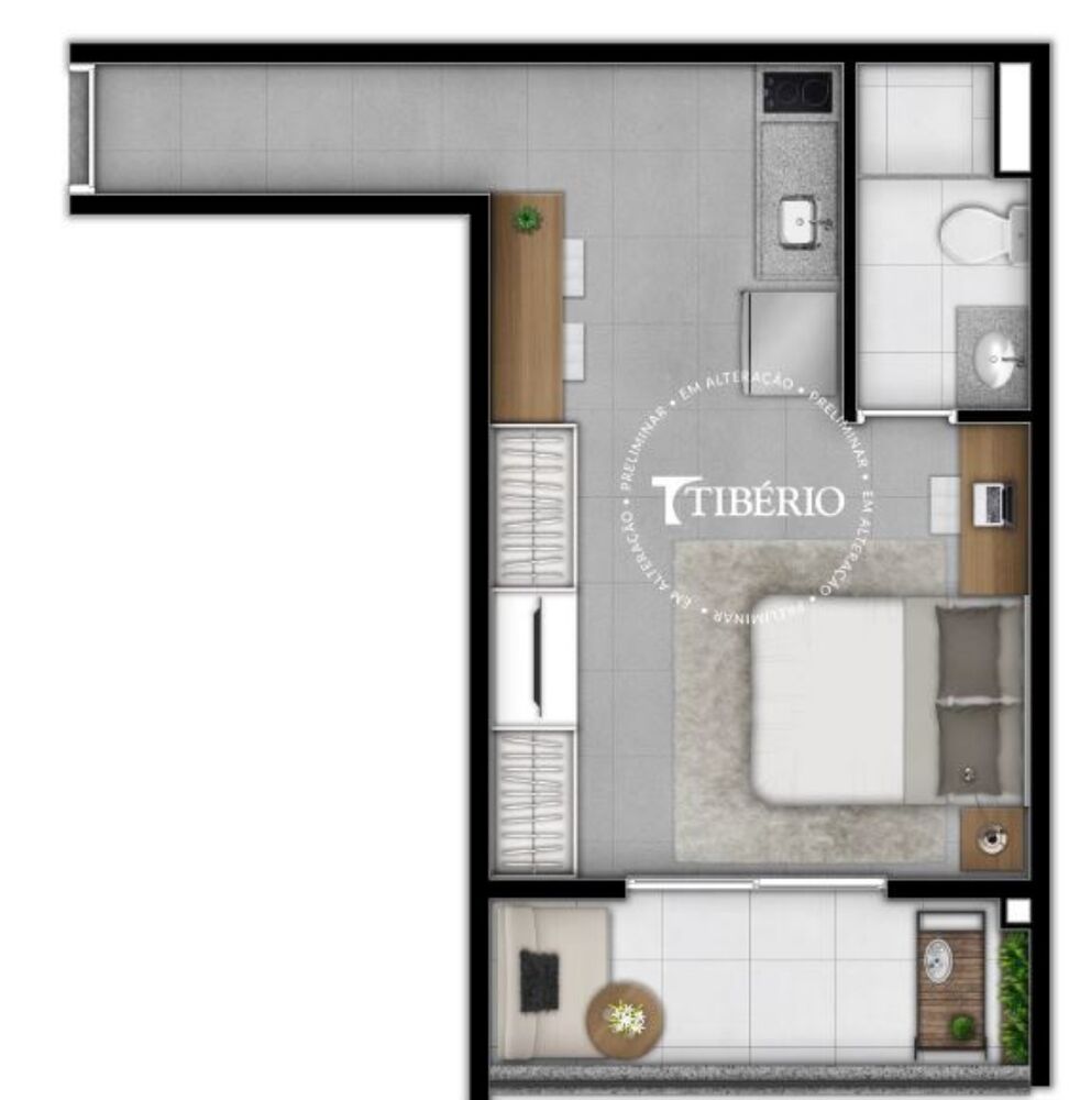 Apartamento, 1 quarto, 28 m² - Foto 1