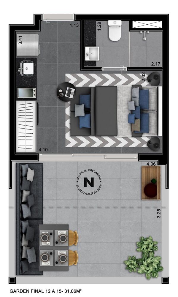 Apartamento, 1 quarto, 20 m² - Foto 6