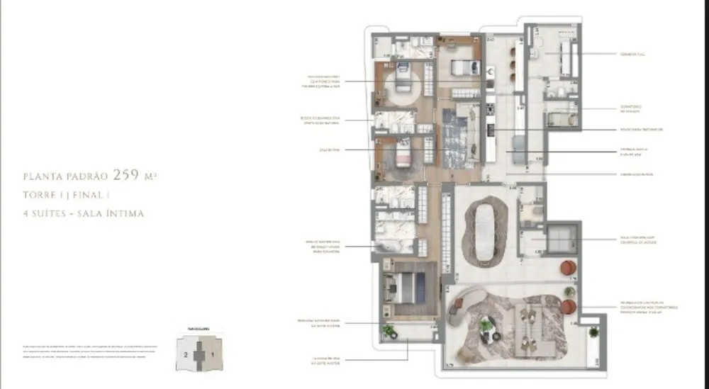 Apartamento, 4 quartos, 258 m² - Foto 5