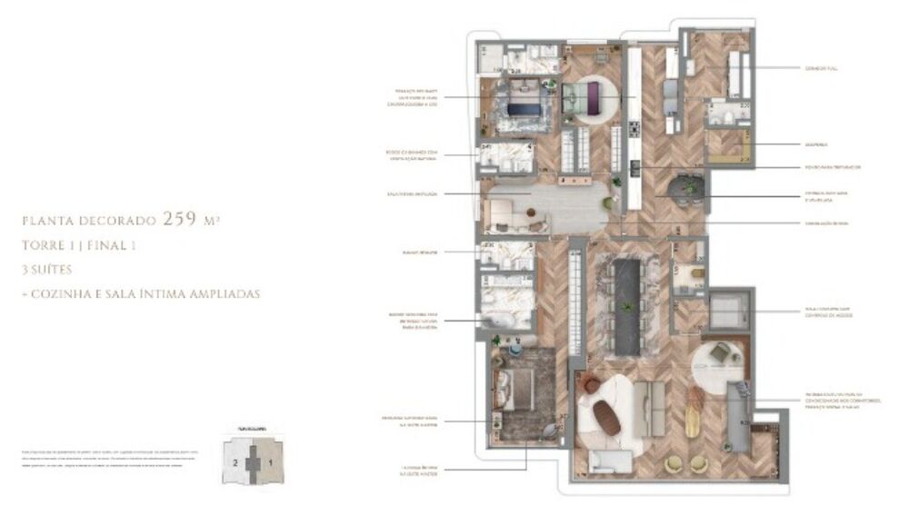 Apartamento, 4 quartos, 258 m² - Foto 4