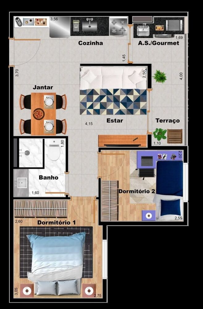 Apartamento, 2 quartos, 41 m² - Foto 44