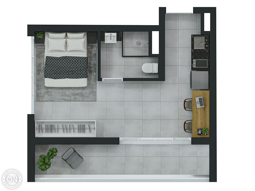 Apartamento, 1 quarto, 17 m² - Foto 2