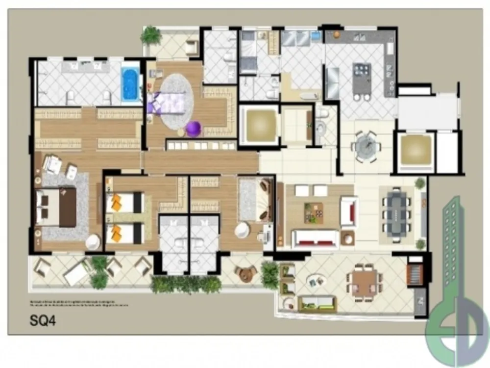 Apartamento, 4 quartos, 227 m² - Foto 2