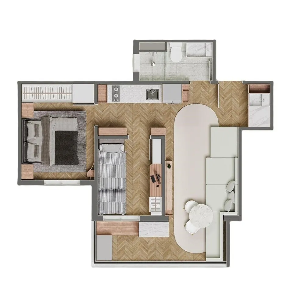 Apartamento, 2 quartos, 44 m² - Foto 12